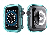 Apple Watch 6 effaf Mavi Silikon Klf ve Ekran Koruyucu 40 mm