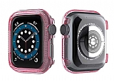 Apple Watch 6 effaf Pembe Silikon Klf ve Ekran Koruyucu 40 mm