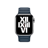 Apple Watch / Watch 2 / Watch 3 Lacivert Deri Kordon 38 mm
