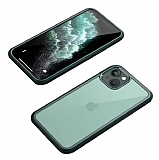 Dafoni Extra iPhone 13 Mini 360 Derece Koruma Cam Yeil Klf