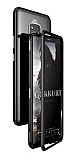 Dafoni Glass Guard Huawei Mate 20 Pro Metal Kenarl Cam Siyah Klf