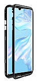 Dafoni Glass Guard Huawei P30 Metal Kenarl Cam Siyah Klf