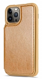 Dafoni Retro iPhone 13 Pro Czdanl Kahverengi Rubber Klf