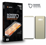 Dafoni Samsung Galaxy S8 Plus Curve Darbe Emici Gold n+Arka Ekran Koruyucu Film