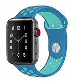 Eiroo Apple Watch / Watch 2 / Watch 3 Mavi Spor Kordon (38 mm)