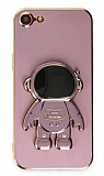 Eiroo Astronot iPhone 7 / 8 Standl Mor Silikon Klf