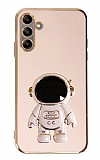 Eiroo Astronot Samsung Galaxy A04s Standl Pembe Silikon Klf