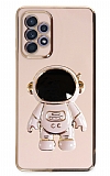 Eiroo Astronot Samsung Galaxy A32 4G Standl Pembe Silikon Klf