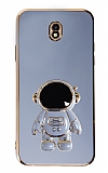 Eiroo Astronot Samsung Galaxy J7 Pro 2017 Standl Mavi Silikon Klf