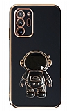 Eiroo Astronot Samsung Galaxy Note 20 Ultra Standl Siyah Silikon Klf
