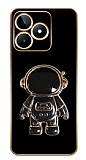 Eiroo Astronot Realme C53 Standl Kamera Korumal Siyah Silikon Klf