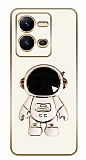 Eiroo Astronot vivo V25 Standl Kamera Korumal Beyaz Silikon Klf