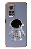 Eiroo Astronot Xiaomi Mi 10T Pro Standl Mavi Silikon Klf