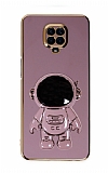 Eiroo Astronot Xiaomi Redmi Note 9 Pro Standl Mor Silikon Klf