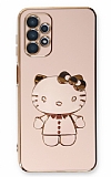 Eiroo Aynal Kitty Samsung Galaxy A33 5G Standl Pembe Silikon Klf