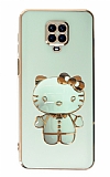 Eiroo Aynal Kitty Xiaomi Redmi Note 9 Pro Standl Yeil Silikon Klf