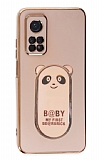 Eiroo Baby Panda Xiaomi Mi 10T Pro Standl Pembe Silikon Klf