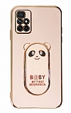 Eiroo Baby Panda Xiaomi Redmi 10 Standl Pembe Silikon Klf