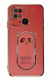 Eiroo Baby Panda Xiaomi Redmi 10C Standl Krmz Silikon Klf