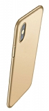Eiroo Body Thin iPhone X / XS 360 Derece Koruma Gold Rubber Klf