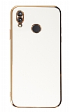 Eiroo Borderline Huawei P20 Lite Kamera Korumal Beyaz Silikon Klf