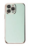 Eiroo Borderline iPhone 14 Pro Max Kamera Korumal Ak Yeil Silikon Klf