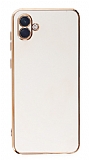 Eiroo Borderline Samsung Galaxy A04e Kamera Korumal Beyaz Silikon Klf