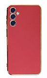 Eiroo Borderline Samsung Galaxy A24 4G Kamera Korumal Krmz Silikon Klf
