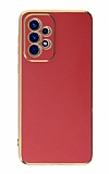 Eiroo Borderline Samsung Galaxy A53 5G Kamera Korumal Krmz Silikon Klf