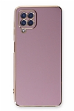 Eiroo Borderline Samsung Galaxy A22 4G Kamera Korumal Mor Silikon Klf