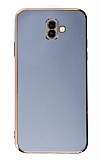 Eiroo Borderline Samsung Galaxy J6 Plus Kamera Korumal Mavi Silikon Klf