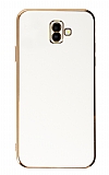 Eiroo Borderline Samsung Galaxy J6 Plus Kamera Korumal Beyaz Silikon Klf
