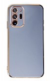 Eiroo Borderline Samsung Galaxy Note 20 Ultra Kamera Korumal Mavi Silikon Klf