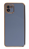Eiroo Borderline Samsung Galaxy A03 Kamera Korumal Mavi Silikon Klf
