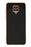Eiroo Borderline Xiaomi Redmi Note 9 Pro Max Kamera Korumal Siyah Silikon Klf