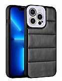 Eiroo Bubble Color iPhone 12 Pro Max Siyah Silikon Klf