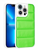 Eiroo Bubble Color iPhone 12 Pro Yeil Silikon Klf