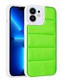 Eiroo Bubble Color iPhone 12 Yeil Silikon Klf