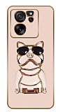 Eiroo Bulldog Xiaomi 13T Pro Standl Kamera Korumal Pembe Silikon Klf