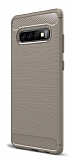 Eiroo Carbon Shield Samsung Galaxy S10 Plus Ultra Koruma Gri Klf