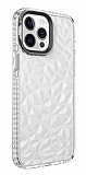 Eiroo Color Crystal iPhone 13 Pro Max Beyaz Silikon Klf