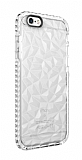 Eiroo Color Crystal iPhone 7 / 8 Beyaz Silikon Klf