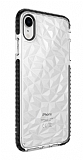 Eiroo Color Crystal iPhone XR Siyah Silikon Klf