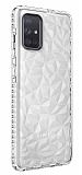 Eiroo Color Crystal Samsung Galaxy A71 Beyaz Silikon Klf