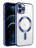 Eiroo Gbox iPhone 11 Pro Max Macsafe zellikli Kamera Korumal Lacivert Silikon Klf