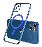 Eiroo Gbox iPhone 13 Macsafe zellikli Kamera Korumal Lacivert Silikon Klf