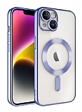 Eiroo Gbox iPhone 13 Macsafe zellikli Kamera Korumal Lila Silikon Klf