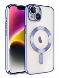 Eiroo Gbox iPhone 14 Plus Macsafe zellikli Kamera Korumal Lila Silikon Klf