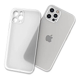 Eiroo Ghost Thin iPhone 14 Pro Ultra nce effaf Beyaz Rubber Klf