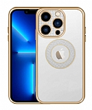Eiroo Gold Series iPhone 12 Pro Max Tal Kamera Korumal Gold Silikon Klf